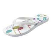 Muzieknoten Lineair Multicolor Teenslippers (Schuin)