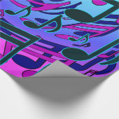 Muzieknoten Lively Musical Patroon Cadeaupapier (Hoek)