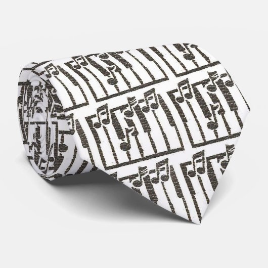 MUZIEKNOTEN - MANNEN STROPDAS (Opgerold)