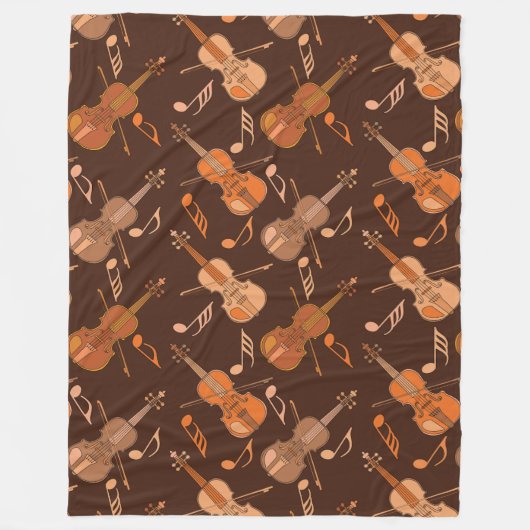 Muzieknoten met angstige Violins Fleece Deken (Voorkant)