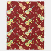 Muzieknoten met angstige Violins Fleece Deken (Voorkant)
