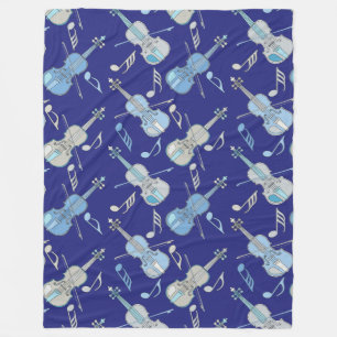 Muzieknoten met angstige Violins Fleece Deken