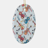 Muzieknoten met angstige Violins Keramisch Ornament (Rechts)