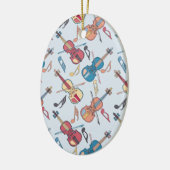 Muzieknoten met angstige Violins Keramisch Ornament (Links)
