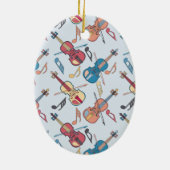 Muzieknoten met angstige Violins Keramisch Ornament (Achterkant)