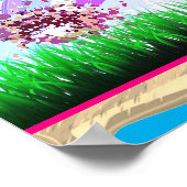 Muzieknoten met botervliegen poster (Hoek)