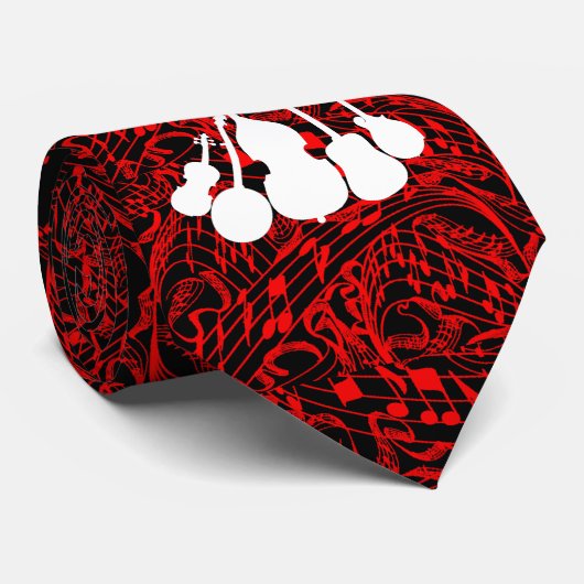 MUZIEKNOTEN MET EEN BAND VAN 5 PIECE STROPDAS (Opgerold)