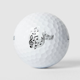 Muzieknoten met franje golfballen