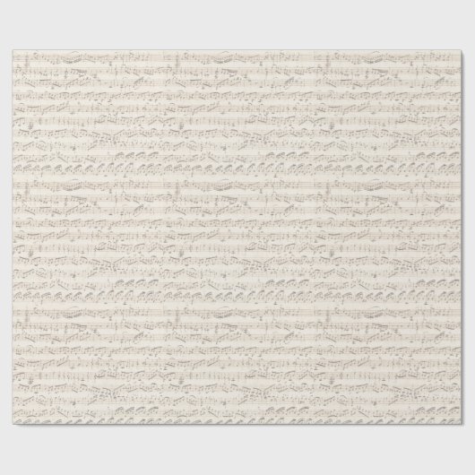 Muzieknoten met handgeschreven Vintages Cadeaupapier (Vlak)