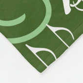 Muzieknoten met Naam op Groen Fleece Deken (Hoek)