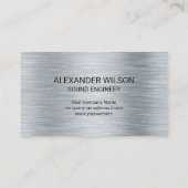 Muzieknoten | Metalen achtergrond Visitekaartje (Achterkant)