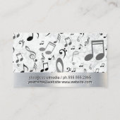 Muzieknoten | Metalen Marmer Visitekaartje (Achterkant)