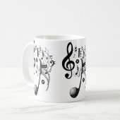 Muzieknoten Mok (Voorkant links)