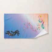 Muzieknoten Moon Stars Kokopelli Bad Handdoek (Handdoek)