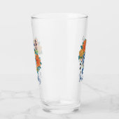 Muzieknoten Musical Clef Floral Gepersonaliseerde  Glas (Rechts)