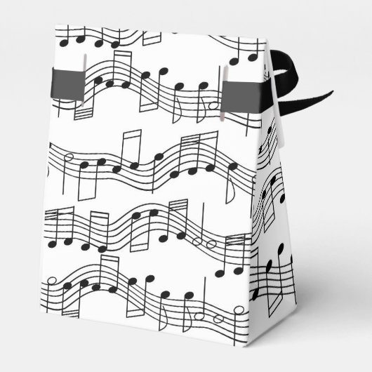 Muzieknoten Musical Love and Bedankt Wedding Favor Bedankdoosjes (Achterkant)