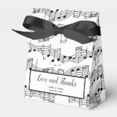 Muzieknoten Musical Love and Bedankt Wedding Favor Bedankdoosjes (Voorkant Zijde)