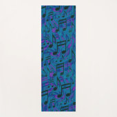 Muzieknoten Musical Pattern Blue Paars Yogamat (Voorkant)