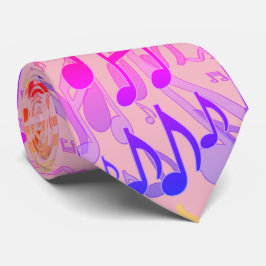 Muzieknoten Musical Pattern Fun Bright Colors Stropdas