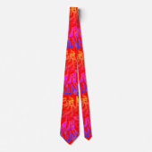Muzieknoten Musical Pattern Red Bright Colors Stropdas (Voorkant)