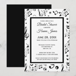 Muzieknoten Musical Theme Vrijgezellenfeest Kaart