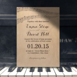 Muzieknoten  Musical Wedding Kaart