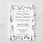 Muzieknoten Musical Wedding Kaart (Voorkant)