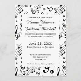 Muzieknoten Musical Wedding Kaart