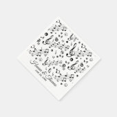 Muzieknoten Musical Wedding Napkins Servet (Hoek)