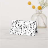 Muzieknoten Musical Wedding Plaatskaartje (Achterkant)