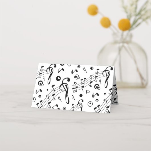 Muzieknoten Musical Wedding Plaatskaartje (Achterkant)