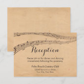  Muzieknoten Musical Wedding Reception Informatiekaartje (Voorkant / Achterkant)