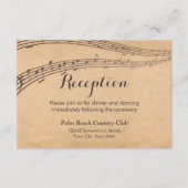  Muzieknoten Musical Wedding Reception Informatiekaartje (Voorkant)