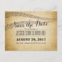  Muzieknoten Musical Wedding Save the Date