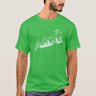 Muzieknoten Muziekinstrument Pianist Idee Piano T-shirt
