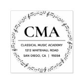 Muzieknoten Muzieklerarenopleiding Zelfinktende Stempel (Design)