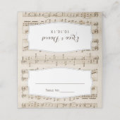  Muzieknoten Muzikale Trouwplaats Kaarten Plaatskaartje (Buitenkant ongevouwen)