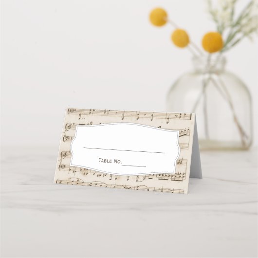  Muzieknoten Muzikale Trouwplaats Kaarten Plaatskaartje (Voorkant)
