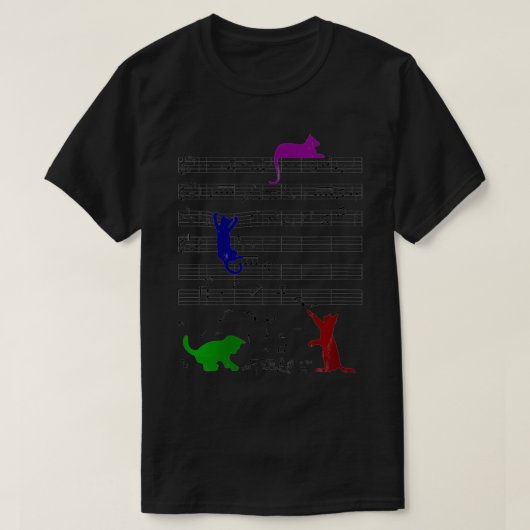 Muzieknoten muzikant t-shirt (Design voorkant)