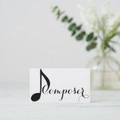 Muzieknoten muzikant van moderne professionele com visitekaartje (Staand voorkant)