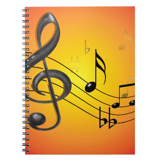 muzieknoten notebook notitieboek (Voorkant)