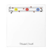 Muzieknoten Notitieblok Aangepaste naam (Voorkant)