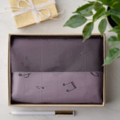 Muzieknoten Ombre Mauve Tissuepapier (Geschenk)