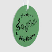Muzieknoten Ontwerp Acryl Ornament (voorkant)