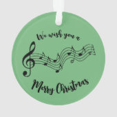 Muzieknoten Ontwerp Acryl Ornament (achterkant)