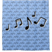 Muzieknoten Ontwerp Douchegordijn (Voorkant)