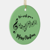 Muzieknoten Ontwerp Keramisch Ornament (Rechts)