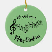 Muzieknoten Ontwerp Keramisch Ornament (Voorkant)