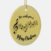 Muzieknoten Ontwerp Keramisch Ornament (Rechts)