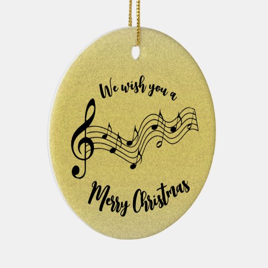 Muzieknoten Ontwerp Keramisch Ornament (Rechts)